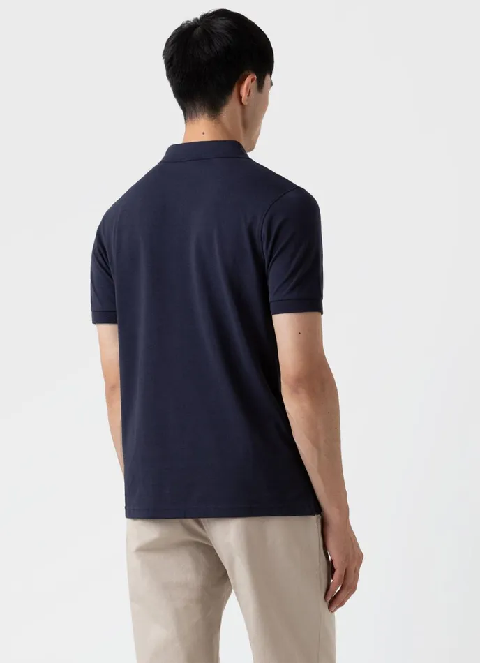 Piqu Polo Shirt Navy Men SUNSPEL Polo Shirts
