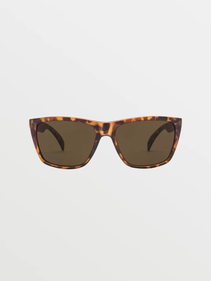 Plasm Sunglasses 8211 Matte TortBronze MensWomens Volcom Sunglasses