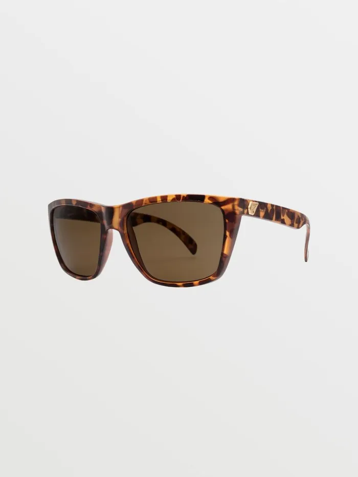 Plasm Sunglasses 8211 Matte TortBronze MensWomens Volcom Sunglasses