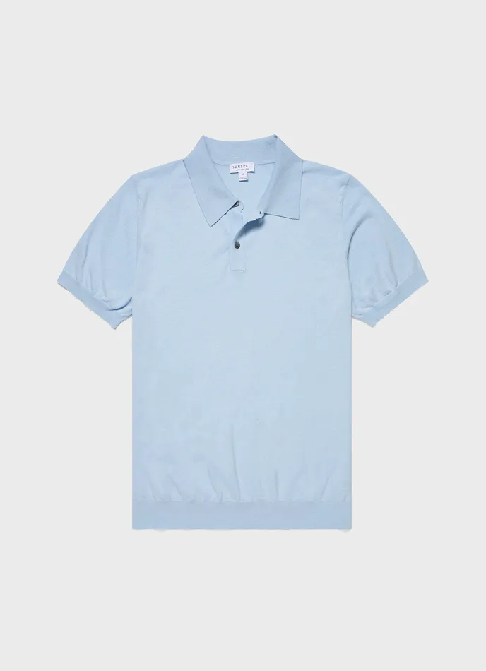 Polo Shirts Ice Cotton Polo Shirt Blue Mist ussunspel Men
