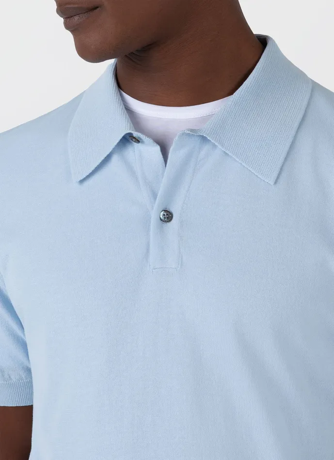 Polo Shirts Ice Cotton Polo Shirt Blue Mist ussunspel Men Polo Shirts Ice Cotton Polo Shirt Blue Mist ussunspel Men