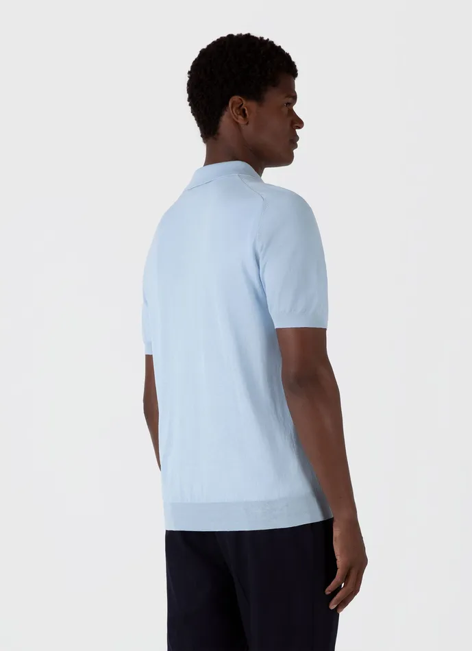 Polo Shirts Ice Cotton Polo Shirt Blue Mist ussunspel Men Polo Shirts Ice Cotton Polo Shirt Blue Mist ussunspel Men