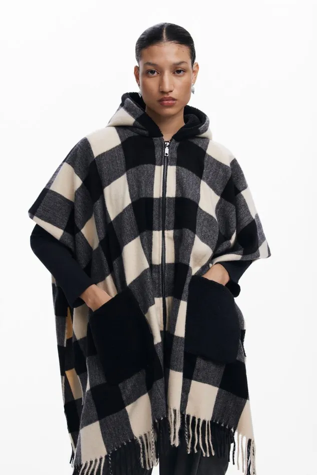 Ponchos Women Desigual Poncho Black