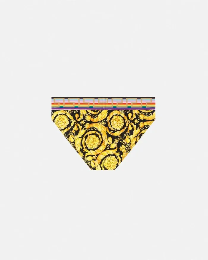 Pride Barocco Swim Briefs Blackprint Men Versace Swimwear
