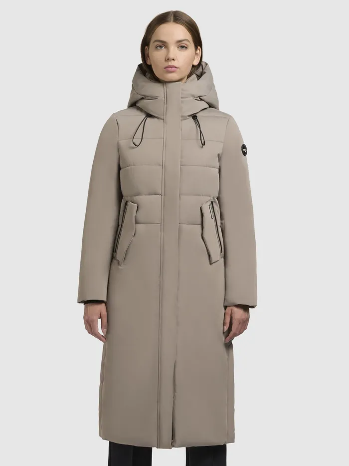 Puffer Coats KHUJO Women Mantel BARLA Graubeige Graubeige