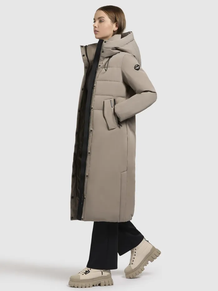 Puffer Coats KHUJO Women Mantel BARLA Graubeige Graubeige