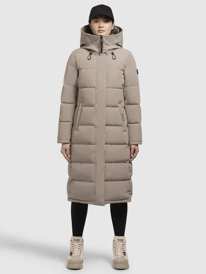Puffer Coats KHUJO Women Mantel DEVION Graubeige Graubeige