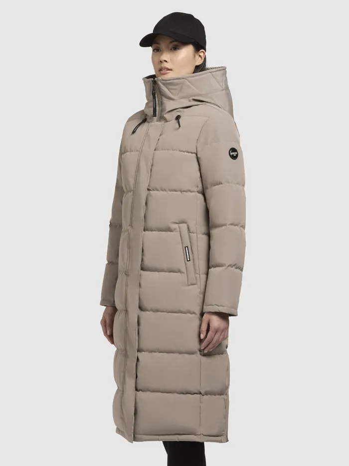 Puffer Coats KHUJO Women Mantel DEVION Graubeige Graubeige