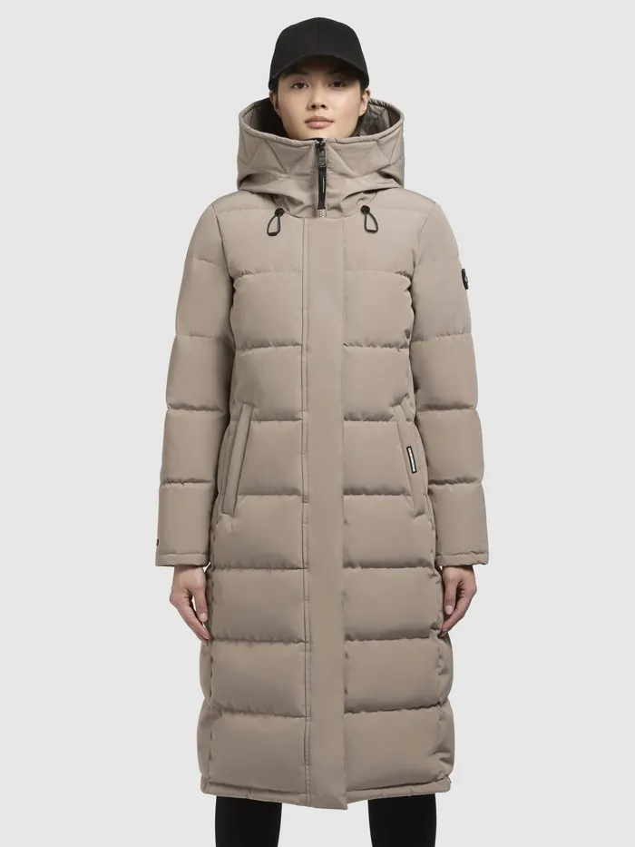 Puffer Coats KHUJO Women Mantel DEVION Graubeige Graubeige