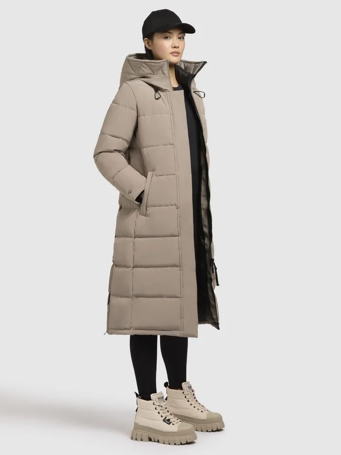Puffer Coats KHUJO Women Mantel DEVION Graubeige Graubeige