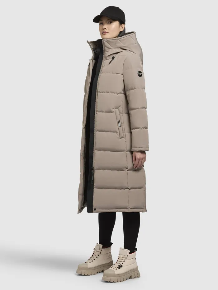 Puffer Coats KHUJO Women Mantel DEVION Graubeige Graubeige