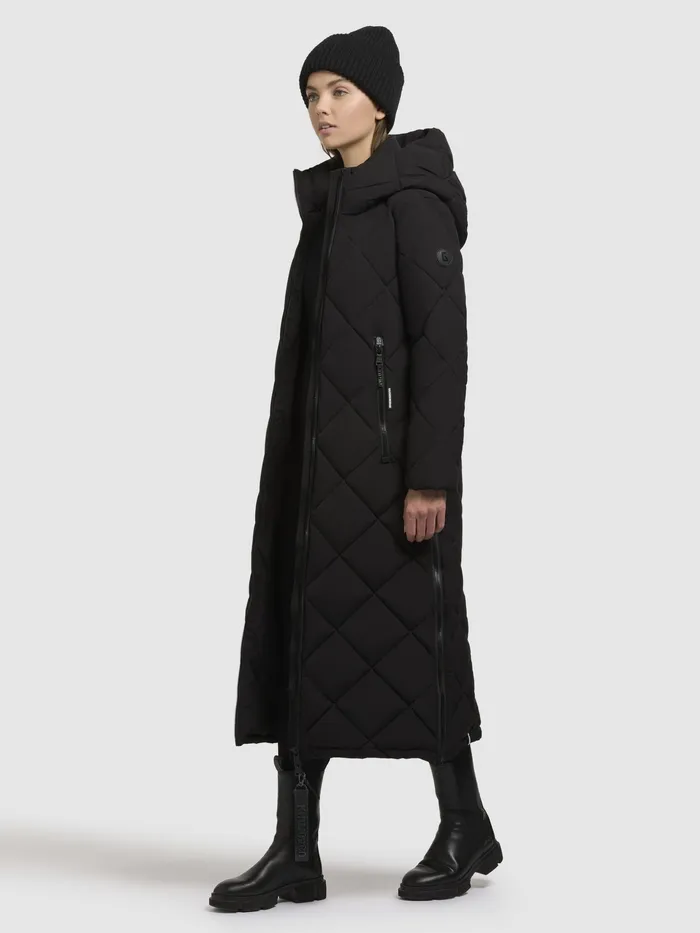 Puffer Coats Women Mantel GENTI Schwarz Schwarz KHUJO