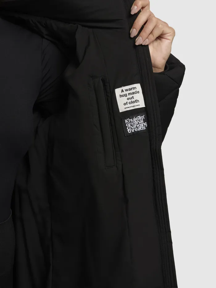 Puffer Coats Women Mantel GENTI Schwarz Schwarz KHUJO