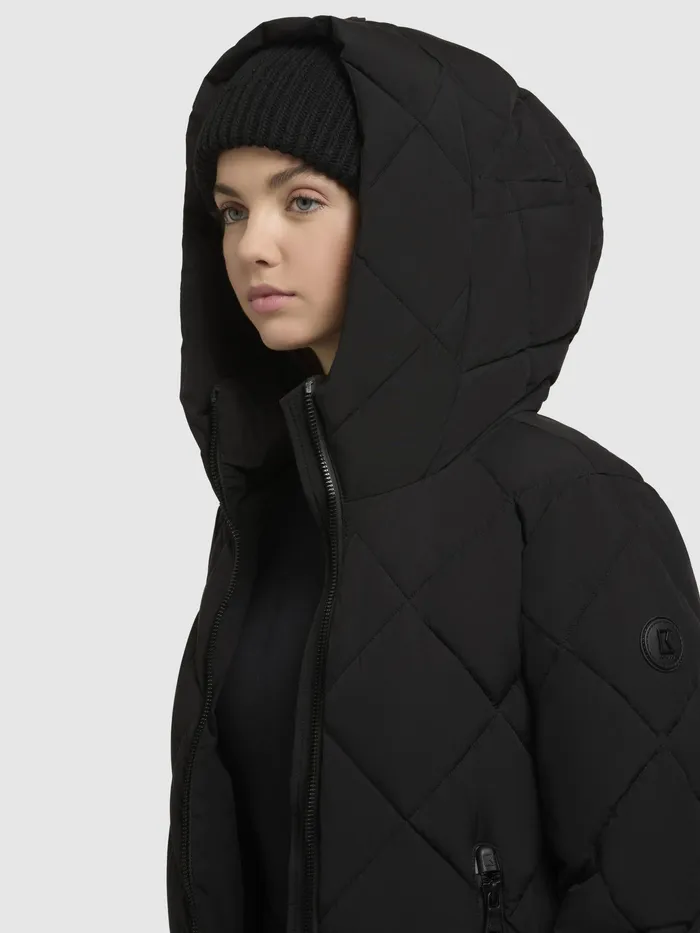 Puffer Coats Women Mantel GENTI Schwarz Schwarz KHUJO