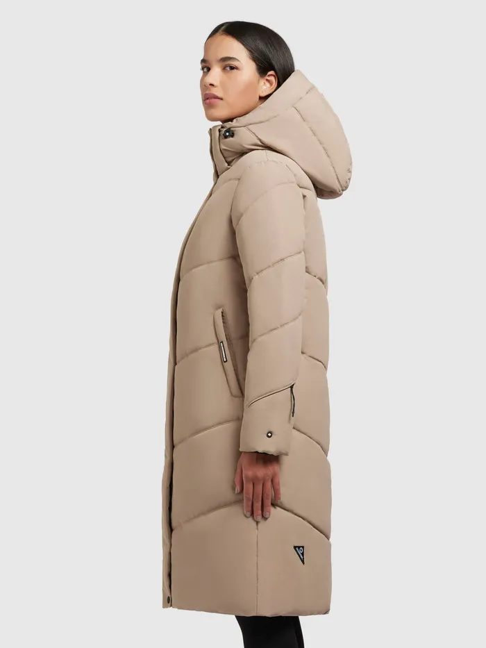 Puffer Coats Women Mantel TORINO4 Sand Sand KHUJO