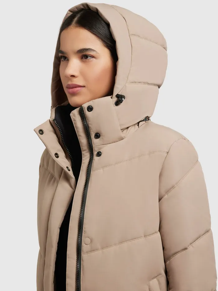 Puffer Coats Women Mantel TORINO4 Sand Sand KHUJO