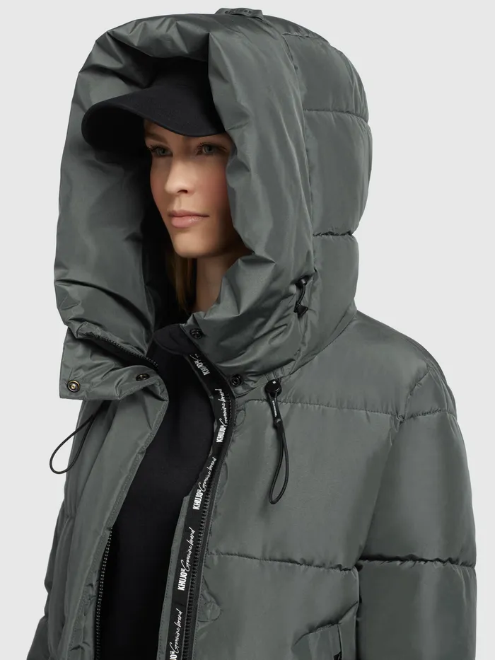 Quilted Coats Mantel SOULANI3 Grau Grau 8211 KHUJO Women