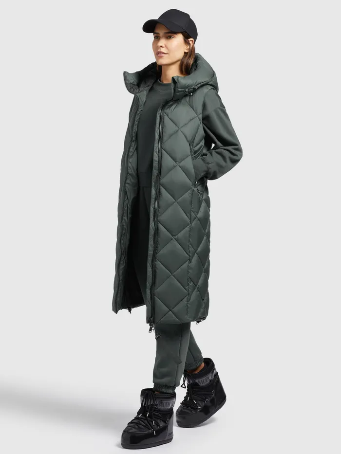 Quilted Vests KHUJO Women Weste DILA Olivgrau Olivgrau