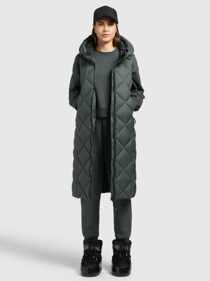 Quilted Vests KHUJO Women Weste DILA Olivgrau Olivgrau