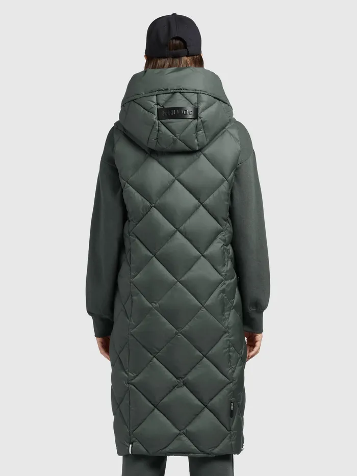 Quilted Vests KHUJO Women Weste DILA Olivgrau Olivgrau