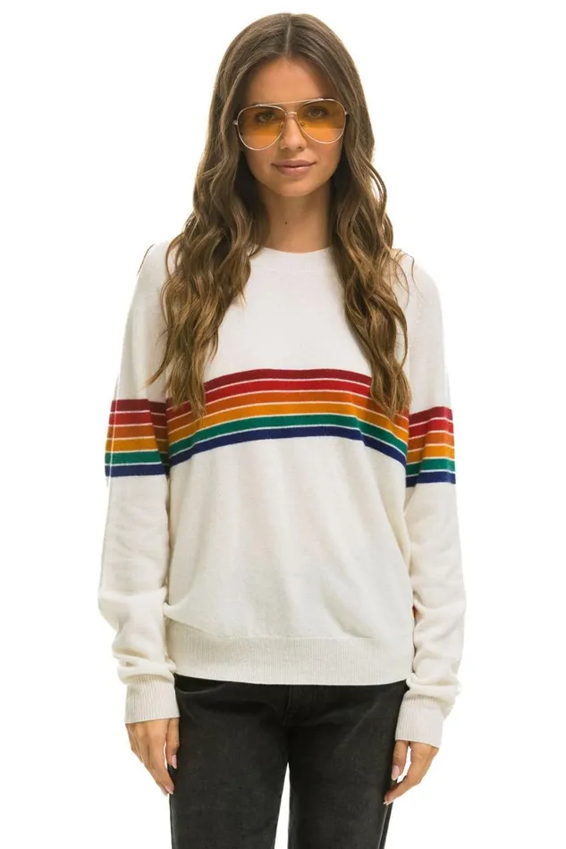 Rainbow Stripe 6 Unisex Light Cashmere Sweater 8211 Snow Men Aviator Nation Sweatshirts Rainbow Stripe 6 Unisex Light Cashmere Sweater 8211 Snow Men Aviator Nation Sweatshirts