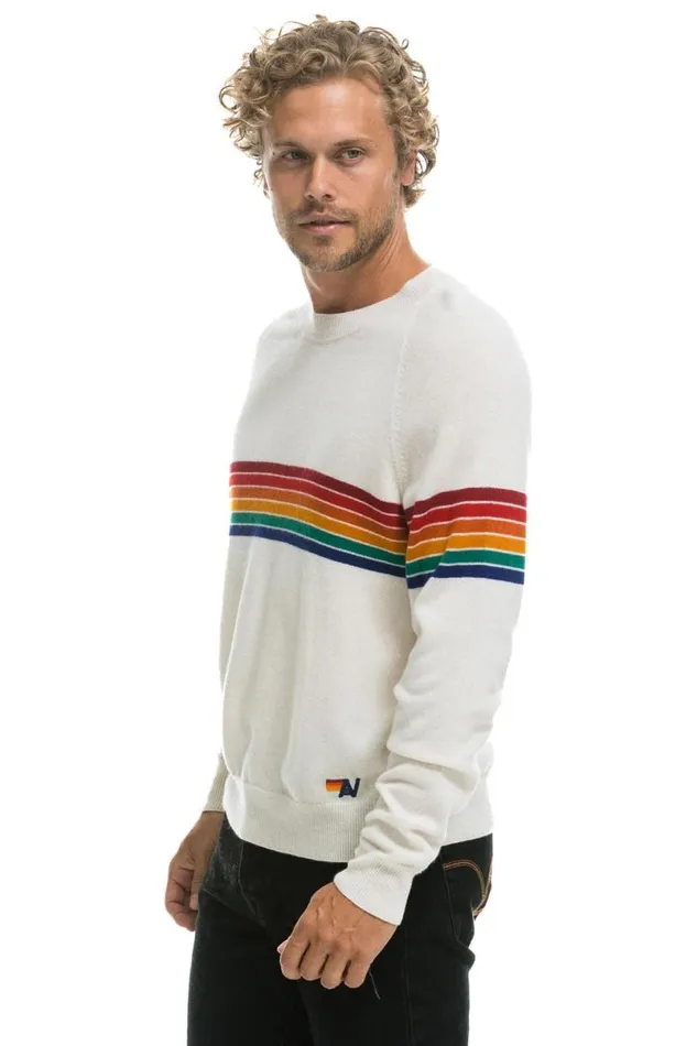 Rainbow Stripe 6 Unisex Light Cashmere Sweater 8211 Snow Men Aviator Nation Sweatshirts