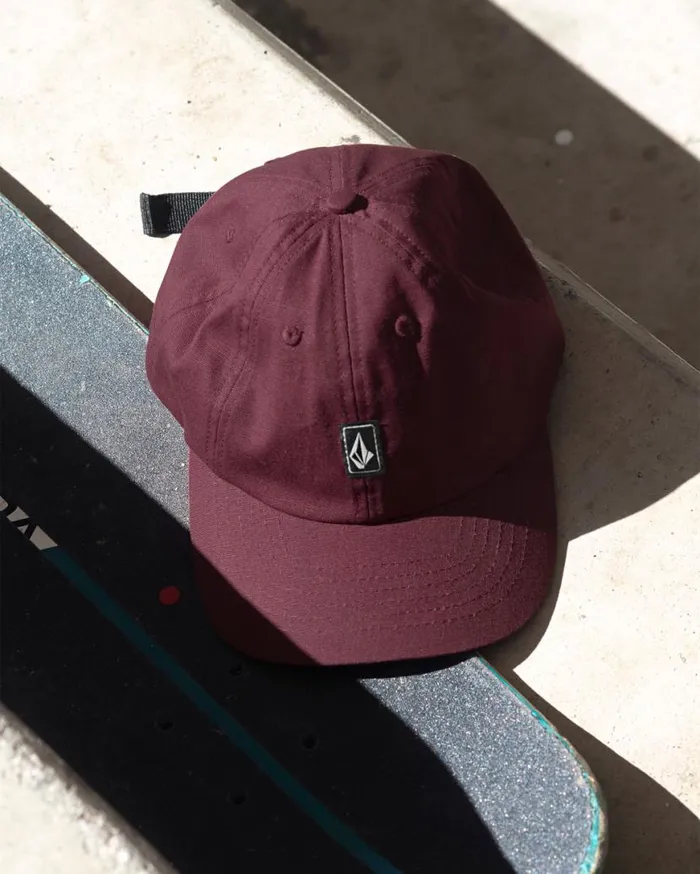 Ramp Stone Adjustable Hat 8211 Merlot Mens Volcom Hats and Beanies