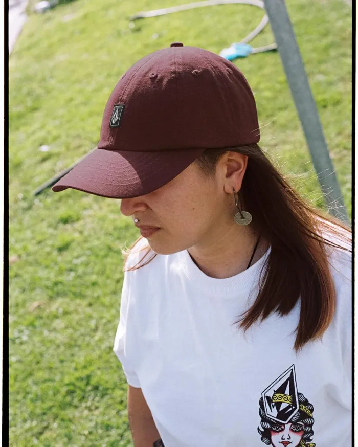 Ramp Stone Adjustable Hat 8211 Merlot Mens Volcom Hats and Beanies