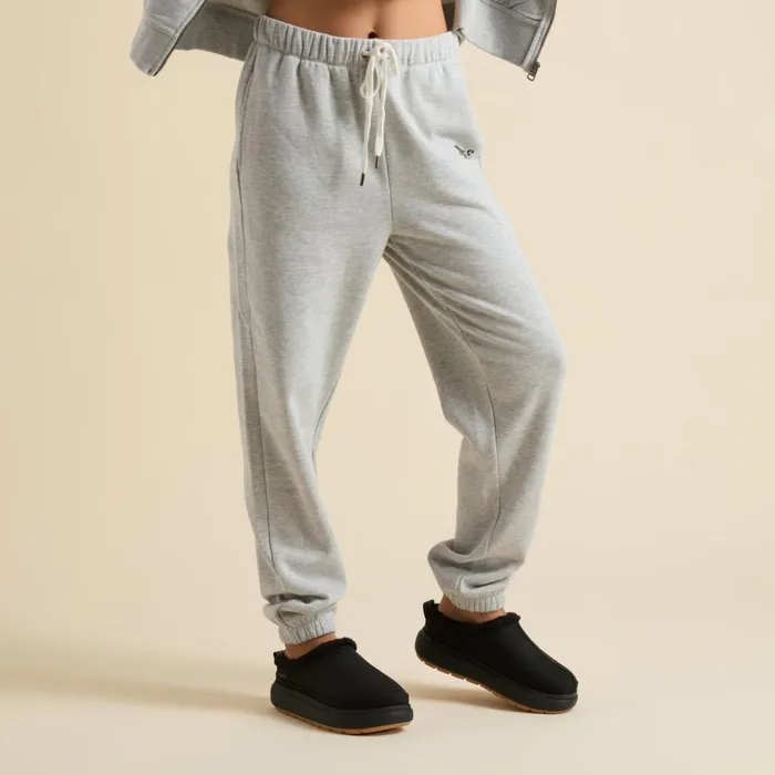 Reef Brittany Fleece Jogger Heather Grey Women Shorts Pants and Skirts