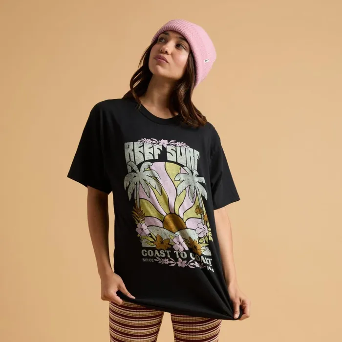 Reef Coastal Boyfriend Crew Caviar Women TShirts Tanks and Dresses
