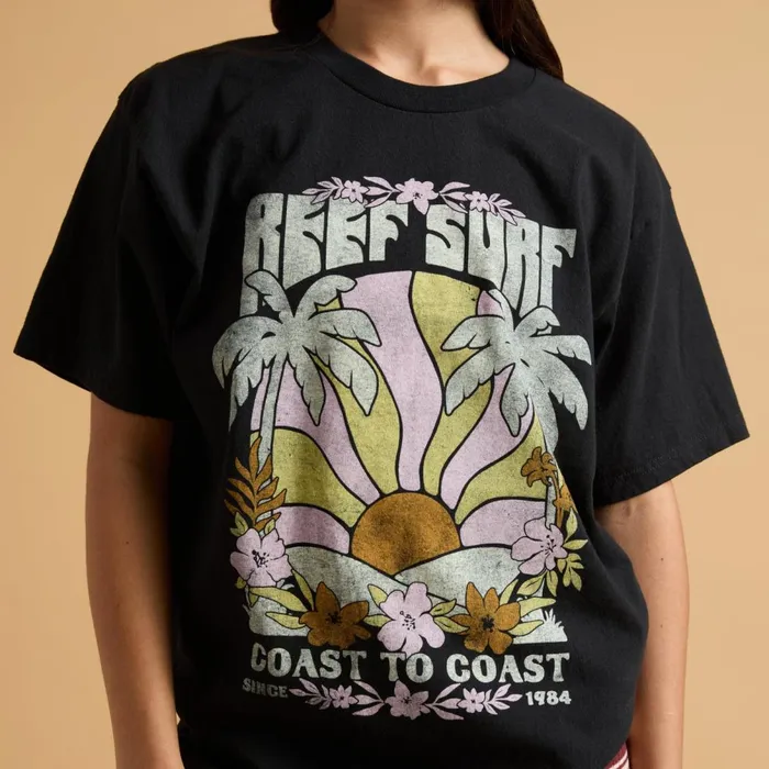 Reef Coastal Boyfriend Crew Caviar Women TShirts Tanks and Dresses
