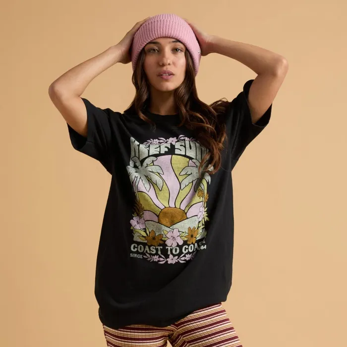 Reef Coastal Boyfriend Crew Caviar Women TShirts Tanks and Dresses