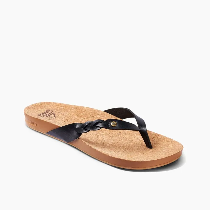 Reef Cushion Court Twist Black Women Sandals