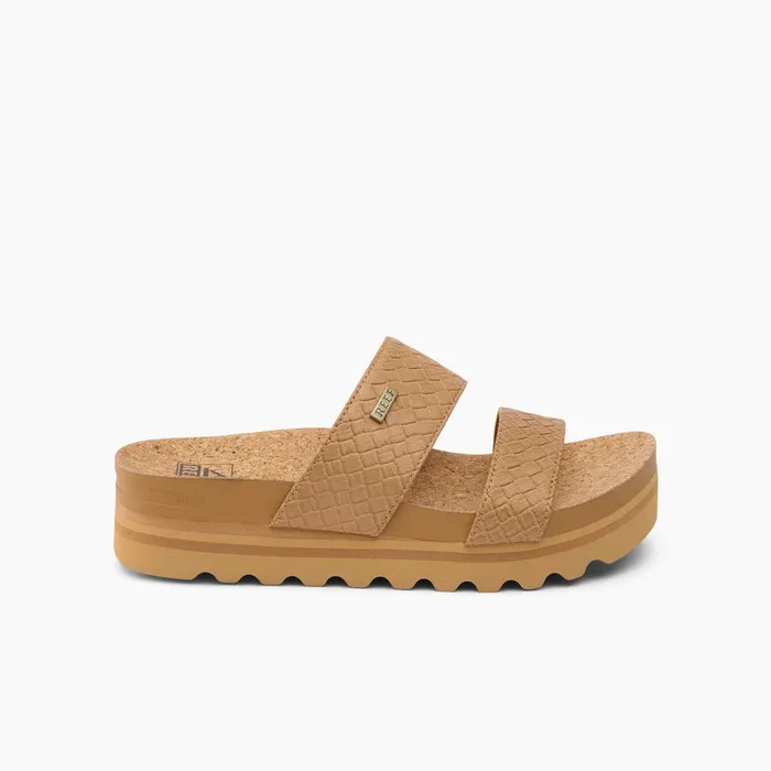 Reef Cushion Vista Hi Tan Wicker Women Slides