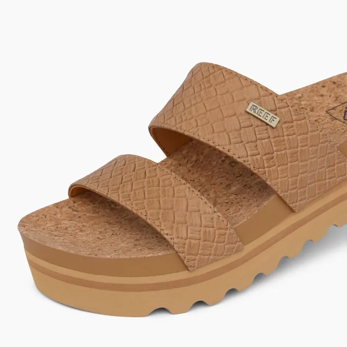 Reef Cushion Vista Hi Tan Wicker Women Slides