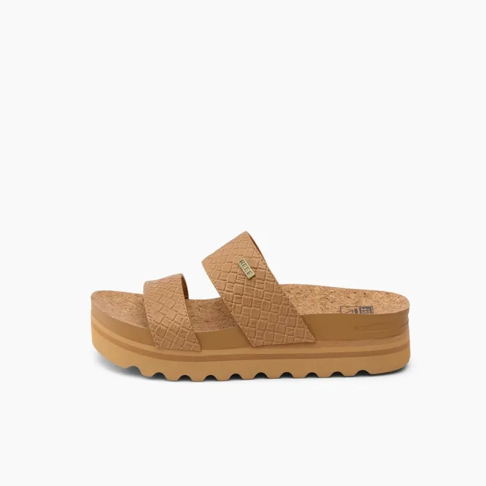 Reef Cushion Vista Hi Tan Wicker Women Slides