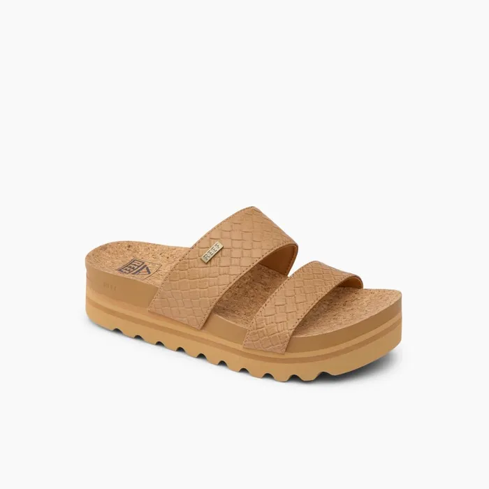 Reef Cushion Vista Hi Tan Wicker Women Slides