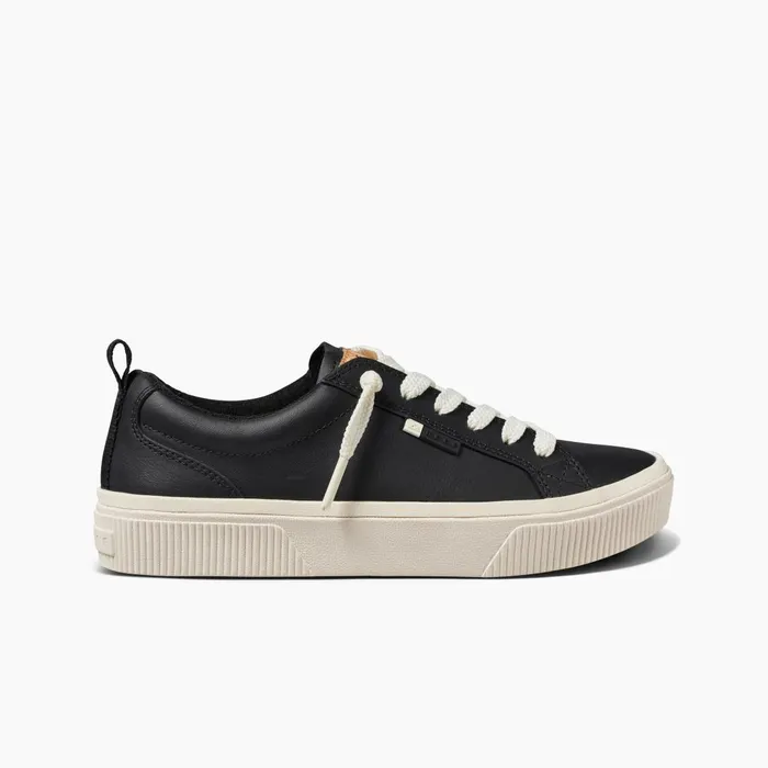 Reef Lay Day Dawn Black Leather Women Shoes