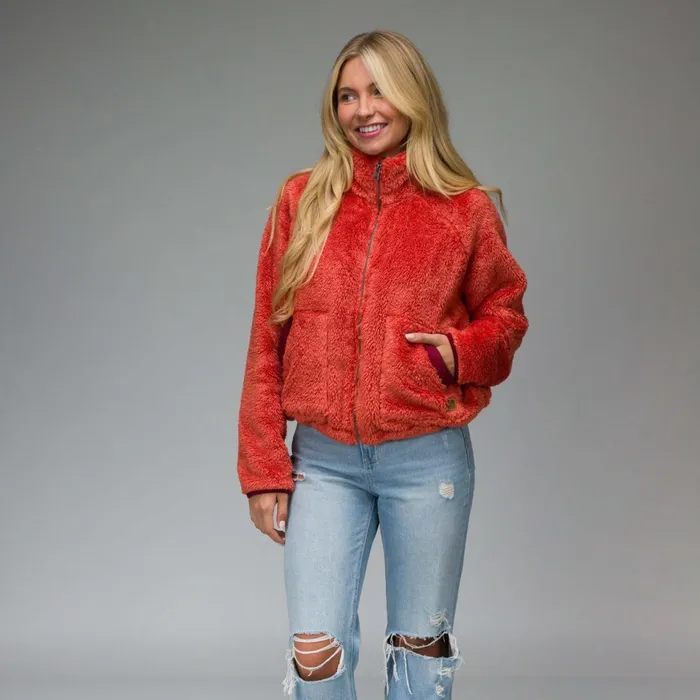 Reef Pilot Sherpa Jacket Chili Women Hoodies Sweaters and Jackets
