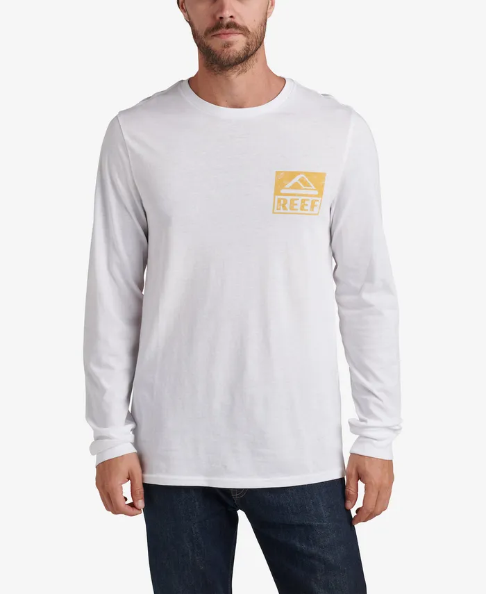 Reef Wellie Graphic Long Sleeve Tee White Men Shirts and TShirts Reef Wellie Graphic Long Sleeve Tee White Men Shirts and TShirts