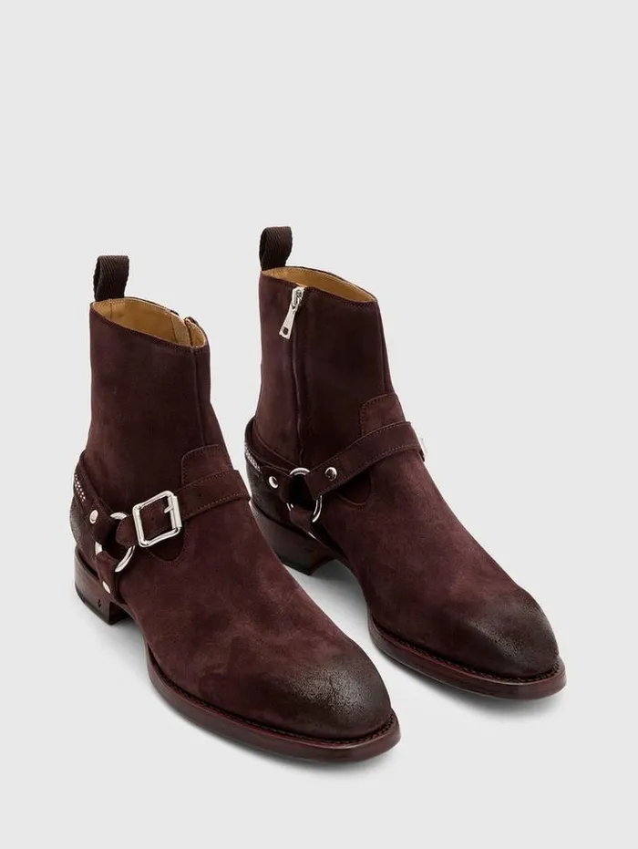 REGENT HARNESS BOOT Oxblood Men John Varvatos Leather Boots