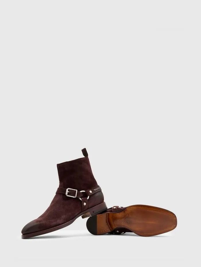 REGENT HARNESS BOOT Oxblood Men John Varvatos Leather Boots