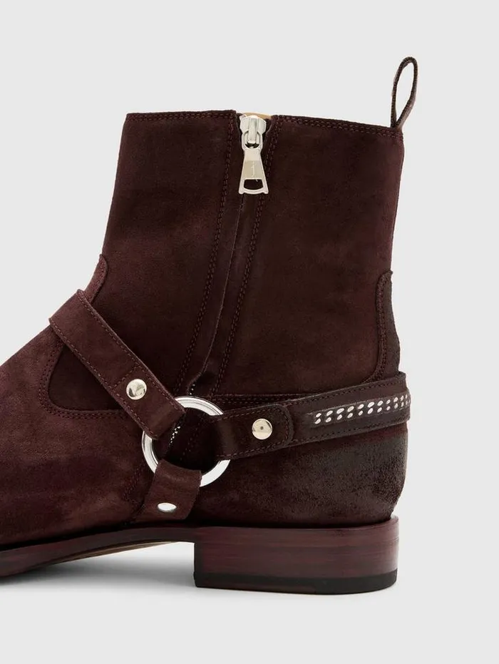 REGENT HARNESS BOOT Oxblood Men John Varvatos Leather Boots
