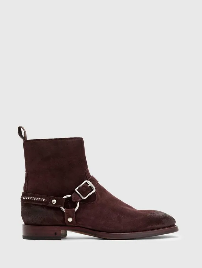 REGENT HARNESS BOOT Oxblood Men John Varvatos Leather Boots