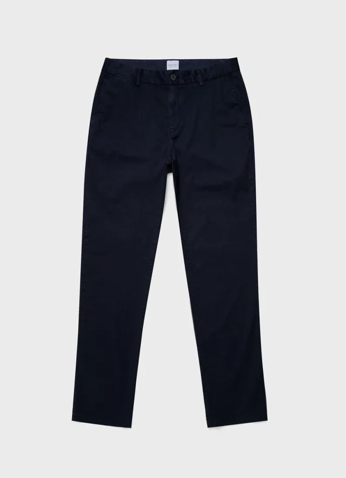 Regular Fit Stretch Chino Navy Men SUNSPEL Pants