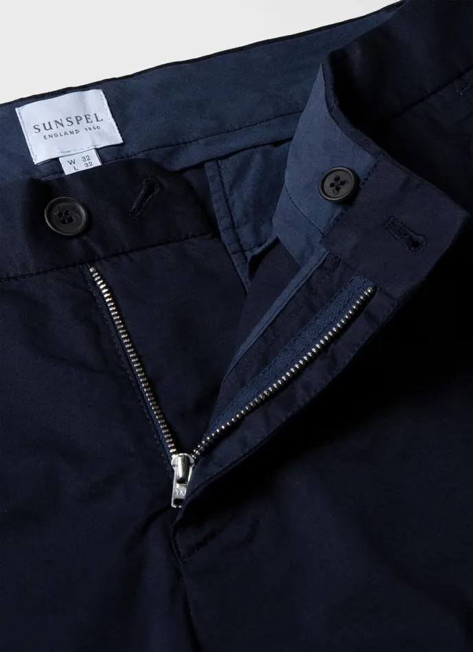 Regular Fit Stretch Chino Navy Men SUNSPEL Pants