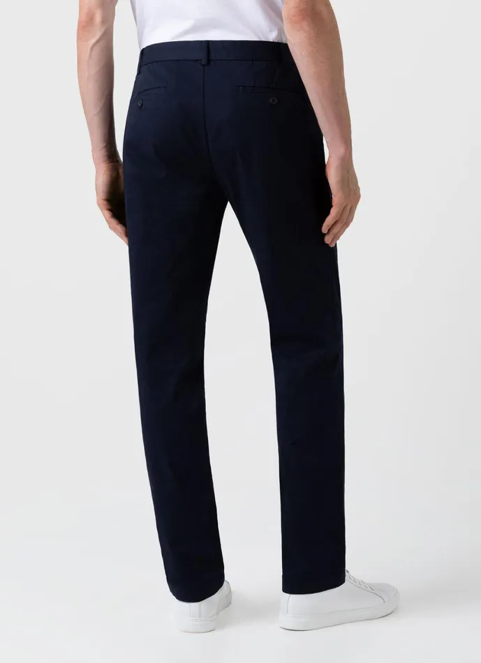 Regular Fit Stretch Chino Navy Men SUNSPEL Pants