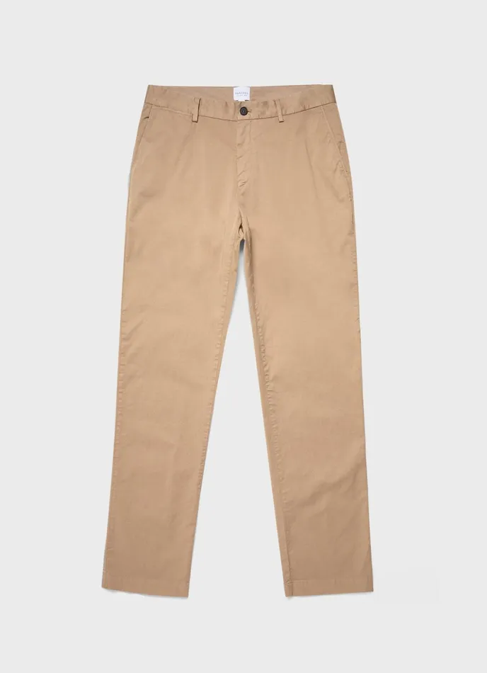 Regular Fit Stretch Chino Stone Men SUNSPEL Pants