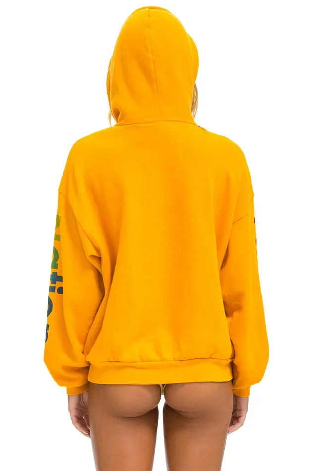 Relaxed Pullover Hoodie 8211 Gold WomenMen Aviator Nation Hoodies