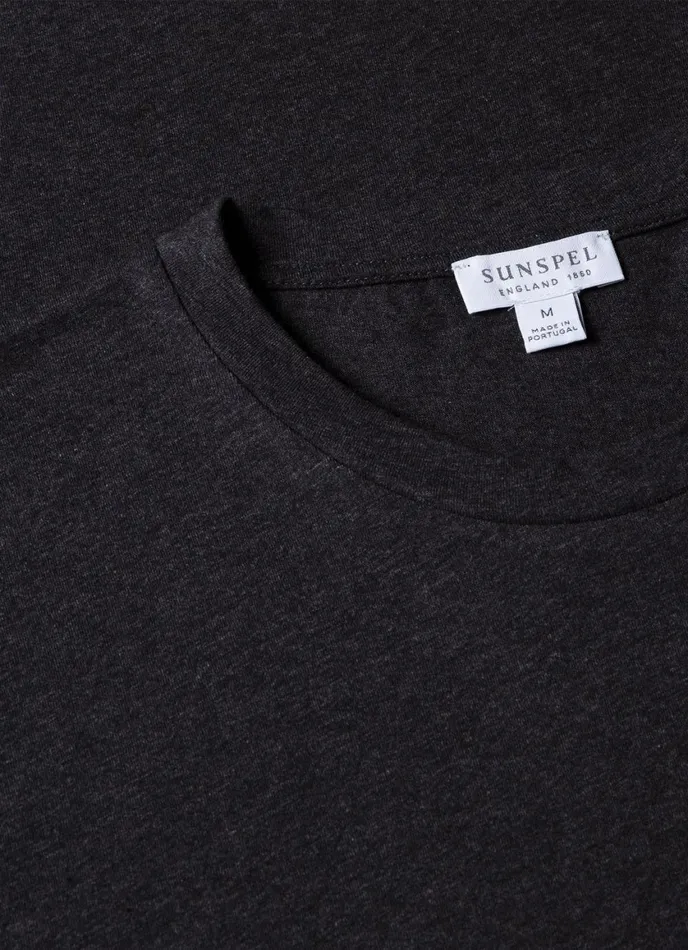 Riviera Midweight Tshirt Charcoal Melange Men SUNSPEL Tshirts